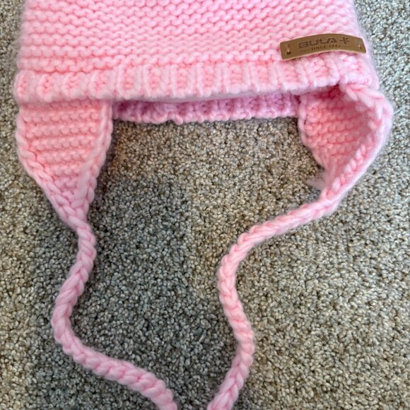 Bula Kids Striped Knit Toque with Pom Poms and Tie Fleece Lined - Picture 4 of 10